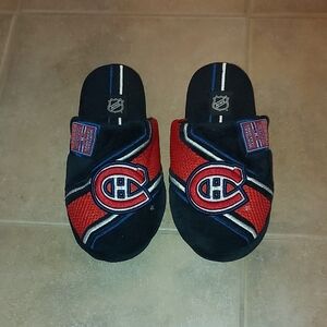 NHL Montreal Canadiens Red and Blue Slippers